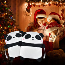 Load image into Gallery viewer, 1Pair USB Panda Shape Warm Gloves Heated Hand Warmer Heating Half Finger Winter Warm Gloves For Office Christmas Gift
