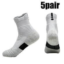 Load image into Gallery viewer, 5pair/lot Professional sport running basketball socks Breathable Road Bicycle Socks Outdoor Sports Racing Cycling Socks EU39-44
