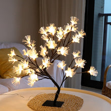 Load image into Gallery viewer, LED Sakura Tree Desk Light Decorative Bedside Table Lamps USB 36/48leds for Home Bedroom Wedding Nordic Decor Night Light

