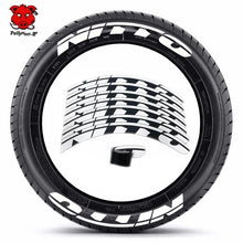 Load image into Gallery viewer, 3D Tire Decor Stickers Permanent Letterings PVC Stickers Personalized Styling Car Accessories for NITTO 15&quot; 16&quot; 17&quot; 18”
