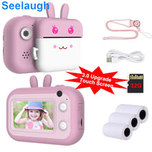Load image into Gallery viewer, Kids 32GB Instant Camera For Children Print Camera 1080P HD Digital Camera For Kids Photo Camera Toy Birthday Gift For Girl Boy
