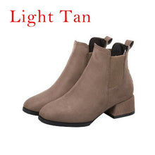 Load image into Gallery viewer, Women Ankle Boots Winter Suede Leather Flat Platform Short Boots Women Shoes Fashion Outdoor Non-slip Autumn Winter Boots Black

