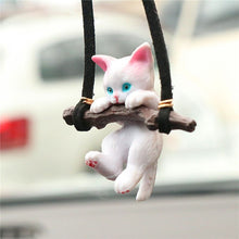 Load image into Gallery viewer, Car Pendant Car Rearview Mirror Hanging Decoration Creative Cute Branch Cat Pendant Auto Interior Accessories DIY Gift

