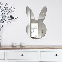 Load image into Gallery viewer, Nordic Cartoon Decorative Mirror Bathroom Baby Room Rabbit Wood Acrylic Mirror Frame Creative Home Art Wall Decorations @A
