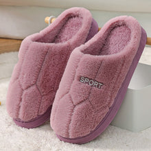Load image into Gallery viewer, Women Slippers Winter Warm Home Soft Sole Non-slip Cotton Plush Shoes Men Couple Bedroom Flats Ladies Girls Boys Cute Fur Slides
