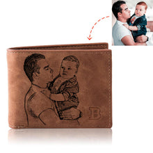 Load image into Gallery viewer, Picture Wallet Custom Engraving Wallet Frosted Retro Multifunction Wallets Multi Card Holder Leisure Coin Bag Father&#39;s Day Gift
