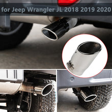 Load image into Gallery viewer, for Jeep Wrangler JL 2018 2019 2020 2021 2022 Tail Exhaust Tip Pipes Education Pipe Muffler Chrome Car Exterior Accessory
