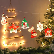 Load image into Gallery viewer, 6PCS Christmas LED Lights Decoration Snowflake Christmas Stocking Snowman Christmas Tree Window Small Light Home Xmas Tree Decor
