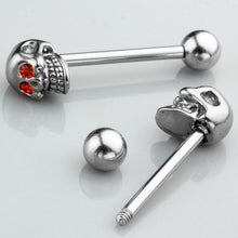 Load image into Gallery viewer, Women Men Punk Skull Nose Bone Stud Lip Nail Tongue Earring Stainless Steel Personality Trend Piercing Body Jewelry
