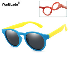 Load image into Gallery viewer, WarBlade Round Polarized Kids Sunglasses Silicone Flexible Safety Children Sun Glasses Fashion Boys Girls Shades Eyewear UV400
