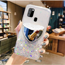Load image into Gallery viewer, Heart Mirror Sequins Glitter Phone Case For Samsung Galaxy A71 A51 A01 A11 A12 A21 A21S A31 A41 A42 A81 A91 M31 M51 M31S Cover
