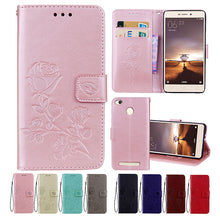 Load image into Gallery viewer, Case Leather Case Back Cover For Xiaomi Redmi 3 S PRO Rose Flower Design Phone Cases Redmi 3 PRO 3S Cover
