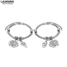 Load image into Gallery viewer, 2pcs/set Stainless Steel Mother Daughter Bracelet Bangle Chain Bracelet Family Bracelets Jewelry Gift For Mother Daughter
