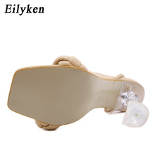 Load image into Gallery viewer, Eilyken 2021 New Summer Fashion Design Weave Women Sandals Transparent Strange High heels Ladies Sandals Open Toe Shoes
