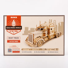 Load image into Gallery viewer, Robotime 1:40 286pcs Classic DIY Movable 3D America Heavy Truck Wooden Model Building Assembly Toy Gift for Children Adult MC502
