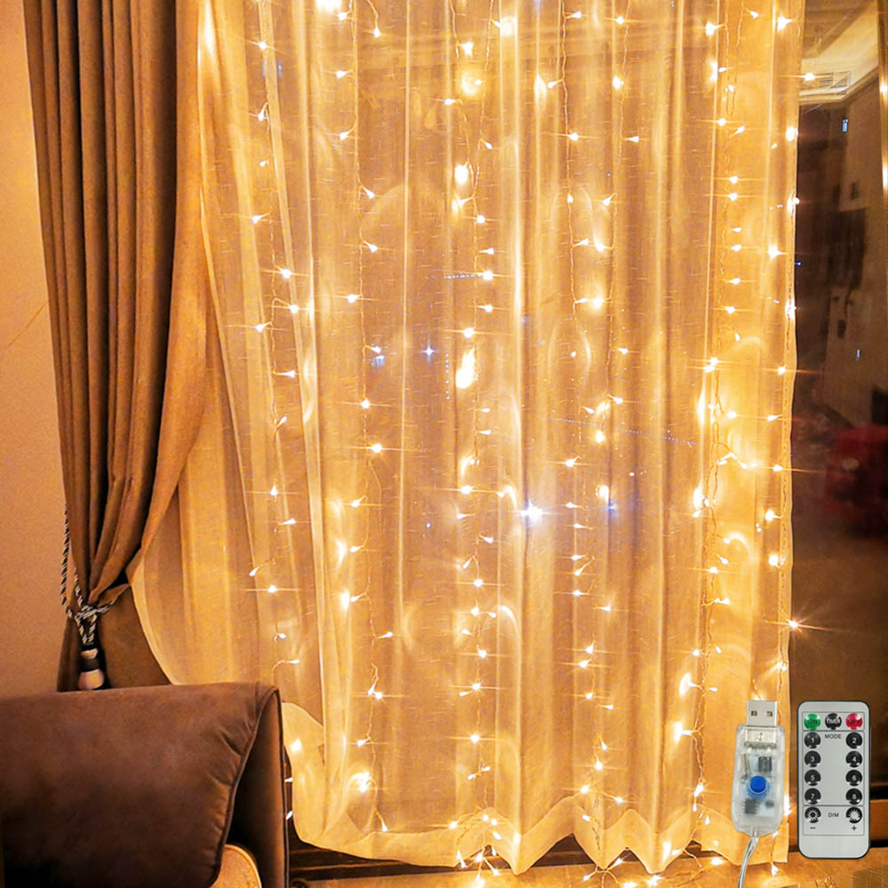 Garland Curtain 3Mx3M Fairy Lights Christmas Lights Indoor 3Mx1M Festoon LED Light Garland LED Christmas Decorations for Home