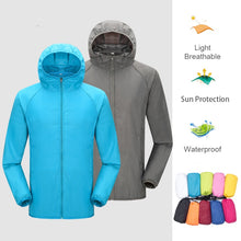 Load image into Gallery viewer, Z50 Camping Rain Hiking Jackets Unisex Waterproof Sun Protection Clothing Fishing Clothes Quick Dry Skin Windbreaker With Pocket
