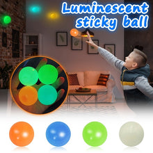 Load image into Gallery viewer, 45mm luminescent Stiky Balls Throw At Ceiling Stick Wall Ball Sticky Target Squash Ball Globbles Balls Balle Kids Toys
