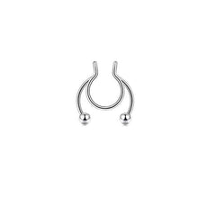 Load image into Gallery viewer, 1PC New Women Girl Colorful Nostril Stainless Nose Hoop Plum Nose Rings Clip On Nose Ring Fake Piercing Body Jewelry
