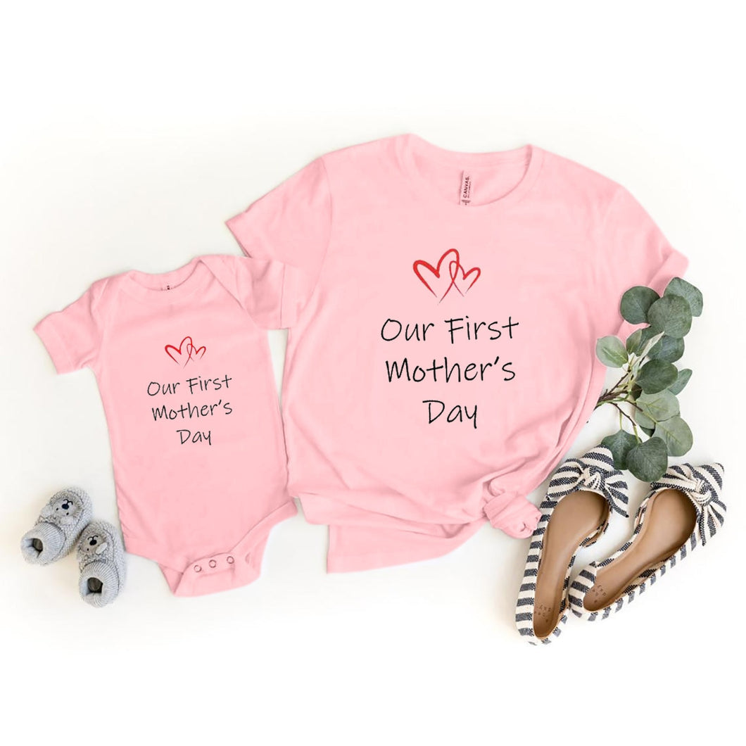 Mother's Day T-shirt Parent-child Outfit Mother And Baby Girl Boy Tops Clothes Mom And Baby set madre e hija ropa conjuntos E1