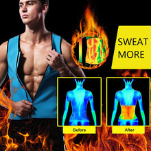 Load image into Gallery viewer, Twinso XS HOT Thermal Underwear Men Sport Shirt Top Neoprene Sauna Vest Zipper Jersey Waist Trainer Weight Loss Shapewear Jacket
