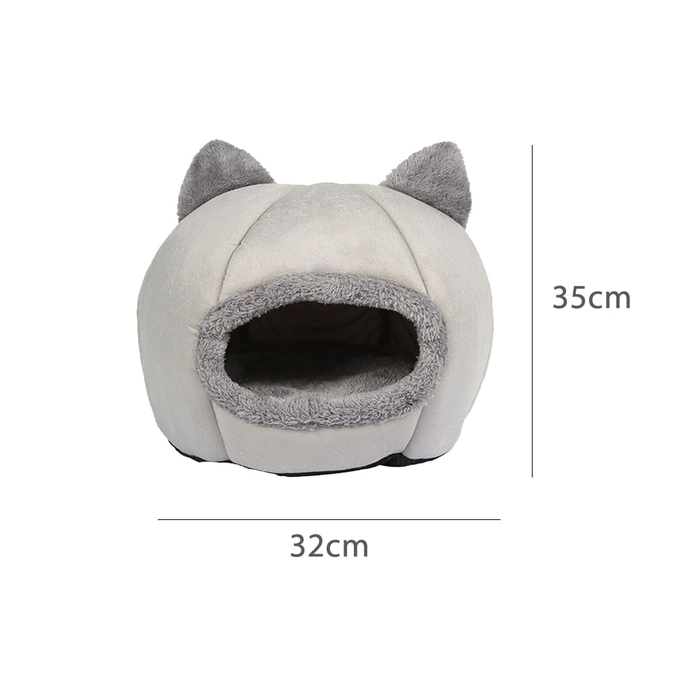 Cute Pet Cat House Puppy Bed Foldable Warm Protable Traval Outdoor Beds for Rabbits Hamster Cats Pet House Willstar