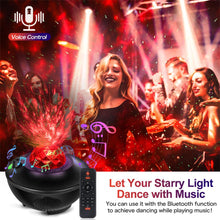 Load image into Gallery viewer, New Galaxy Projector Light Sky Twilight Star Ocean Wave Projection Bluetooth Speaker Voice Control Christmas Projector Light
