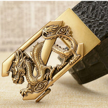 Load image into Gallery viewer, Fashion Crocodile Pattern Belt Luxury Alligator Automatic Buckle Men&#39;s Belts Dragon Buckle Strap Novelty Four Color
