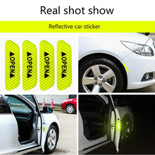 Load image into Gallery viewer, 4pcs/Set Car Door Reflective Stickers Door Sticker Decal Warning Tape Mark OPEN Sign Safety Notice Car Accessories Exterior
