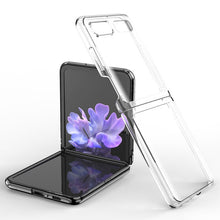 Load image into Gallery viewer, Luxury Plating Transparent Case For Samsung Galaxy Z Flip 5G Phone Case Electroplate Frame Hard Clear Cover for Galaxy Z Flip 3
