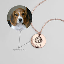 Load image into Gallery viewer, Pet Portrait Necklace Animal Lovers Pet Loss Gift for Women Cat Necklace Cat Lover Gift Mothers Day Personalized Dog Grandpa
