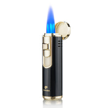 Load image into Gallery viewer, COHIBA Cigar Lighter Torch Jet Flame Refillable With Punch Windproof Cigar Lighter Tool Accessories for Gift Box

