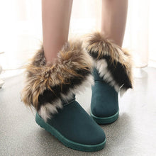 Load image into Gallery viewer, Women Fur Boots Ladies Winter Warm Ankle Boots For Women Snow Shoes Style Round-toe Slip On Female Flock Snow Boot Ladies Shoes
