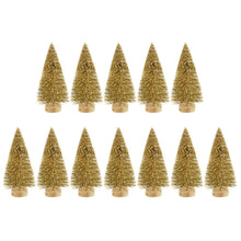 Load image into Gallery viewer, 12pcs Mini Christmas Tree Frost Pine Tree DIY Christmas Decorations Home Table Navidad Xmas Ornaments New Year Decor Kids Gift
