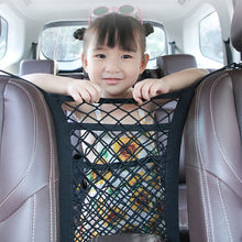 Load image into Gallery viewer, Car Interior Trunk Seat Back Elastic Mesh Net Car Styling Storage Bag Pocket Cage velcro Grid Pocket Holder Car Accessories Trun
