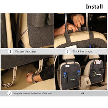 Load image into Gallery viewer, Car Seat Organizer Auto Car Backseat Organizer Car-Styling Holder Multi-Pocket Seat Wool Felt Multifunction Storage
