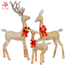 Load image into Gallery viewer, Christmas Decoration Ornaments 30 40 50 CM  Gold Deer Elk Led Light Xmas Tree Scene Room House Navidad New Year Decoration

