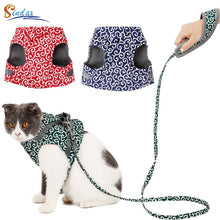 Load image into Gallery viewer, Cat Dog Adjustable Harness Vest Walking Lead Leash For Puppy Dogs Collar Polyester Mesh Harness For Small Medium Dog Cat Pet
