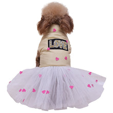 Load image into Gallery viewer, Winter Dog Clothes Christmas Party Princess Dress Pets Outfits Warm Clothes for Small Dogs Warm Thickening Skirt

