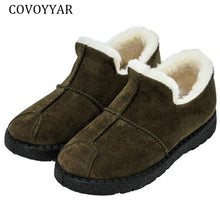 Load image into Gallery viewer, COVOYYAR 2021 Moccassins Winter Shoes Woman Warm Plush Women Flats Cotton Shoes Ladies Loafers Casual Shoes Slip On WFS2037
