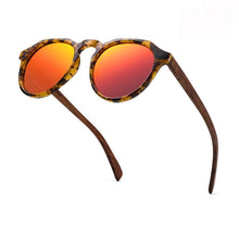Load image into Gallery viewer, Ravenisa Wood Sunglasses Polarized Sunglasses Women Men Vintage Round Sun Glasses Ladies lunette de soleil femme UV400
