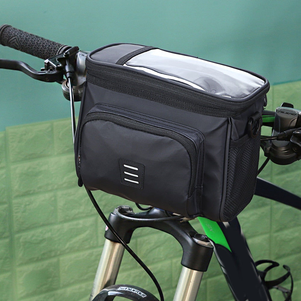 Bike Touchscreen Front Bag Insulated Basket Pannier Pouch MTB Cycling Handlebar for Outdoor Cycle Biking Entertainment