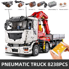 Load image into Gallery viewer, Mould King 19002 High-Tech RC Car Toys MOC-8800 App Motorized Pneumatic Crane Truck Model Building Blocks Kids Christmas Gifts
