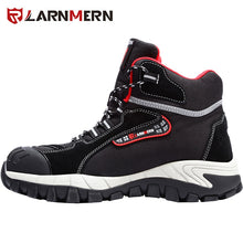 Load image into Gallery viewer, LARNMERM Mens Safety Shoes Work Shoes Steel Toe Comfortable Lightweight Breathable Anti-smashing Non-slip Construction Shoes
