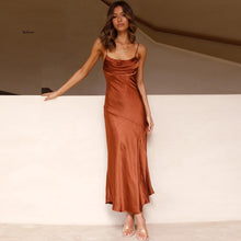 Load image into Gallery viewer, Summer Dress Women New Arrive Summer Strap Backless Split Sexy Celebrities Elegant Party Mid-Calf Long Dresses
