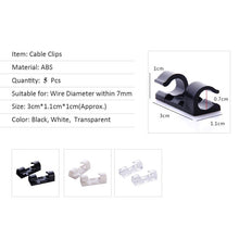 Load image into Gallery viewer, Cable Organizer Clips Cable Management Desktop &amp; Workstation ABS Wire Manager Cord Holder USB Charging Data Line Bobbin Winder
