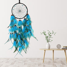 Load image into Gallery viewer, Light Blue Dreamcatcher Pendant Handmade Beautiful Dream Catcher Decoration Wall Hanging Decor Gift For Room Party Wedding #D0
