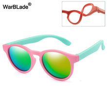 Load image into Gallery viewer, WarBlade Round Polarized Kids Sunglasses Silicone Flexible Safety Children Sun Glasses Fashion Boys Girls Shades Eyewear UV400
