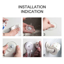 Load image into Gallery viewer, Suction Cup Rack Kitchen Bathroom Storage Waterproof Moisture Proof Towel Accessories Shelf Toilet Paper Holder Wall Mounted Bat
