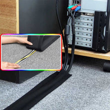 Load image into Gallery viewer, 1 Meter Soft Adjustable Hook And Loop Office Desk Wire Cable Cover For Floor/Carpet/Trunk/Desk Office Supplies
